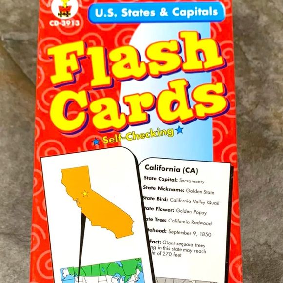 Other - U.S. States & Capitals Flash Cards by Carson Dellosa